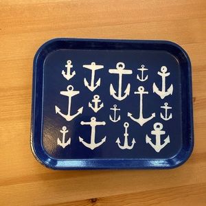 Nautical, beachy, Navy, anchor tray